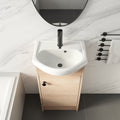 Freestanding 18 Inch Bathroom Vanity, Small Bathroom plain light oak-1-bathroom-freestanding-plywood
