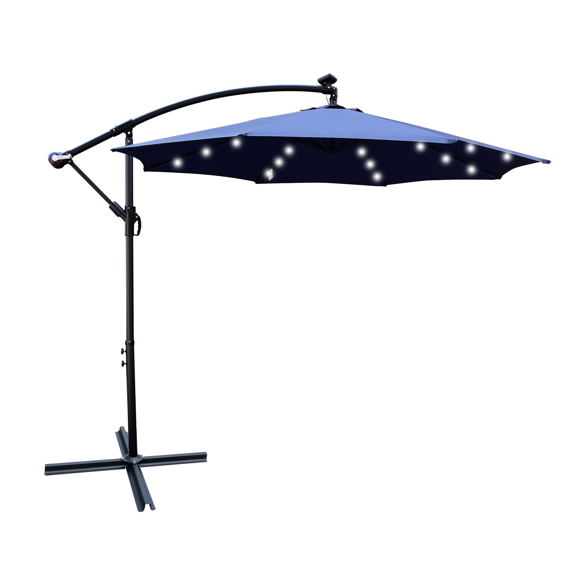 10 Ft Outdoor Patio Umbrella Solar Powered Led Lighted Sun Shade Marke 10 Ft Outdoor Patio Umbrella Solar Powered Led Lighted Sun Shade Marke