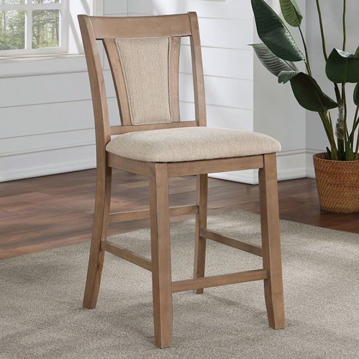 Transitional Set of 2 Counter Height Chairs Natural natural-dining room-modern-transitional-side