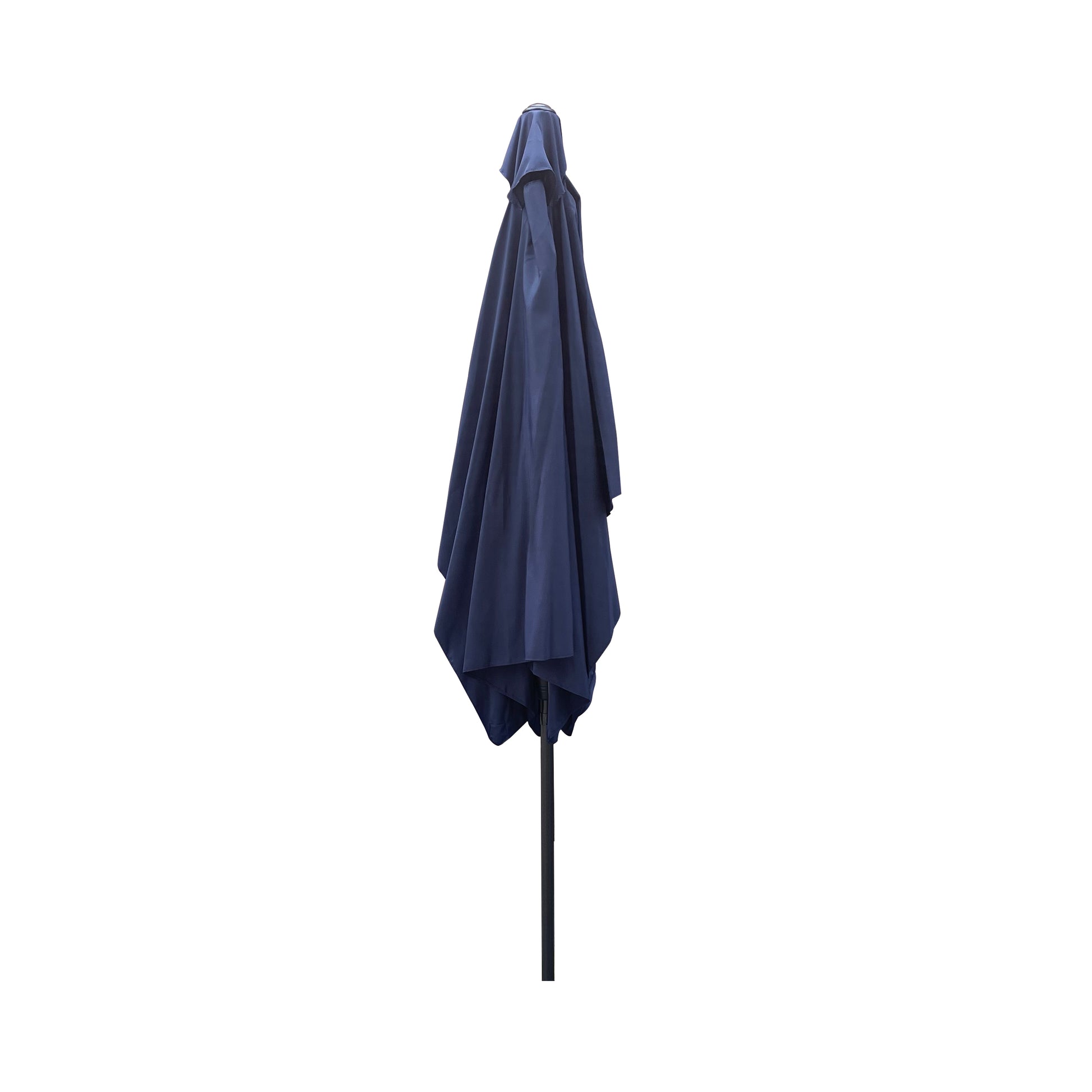 6 X 9Ft Patio Umbrella Outdoor Waterproof Umbrella With Crank And Push Button Tilt Without Flap For Garden Backyard Pool Swimming Pool Market Navy Blue Steel