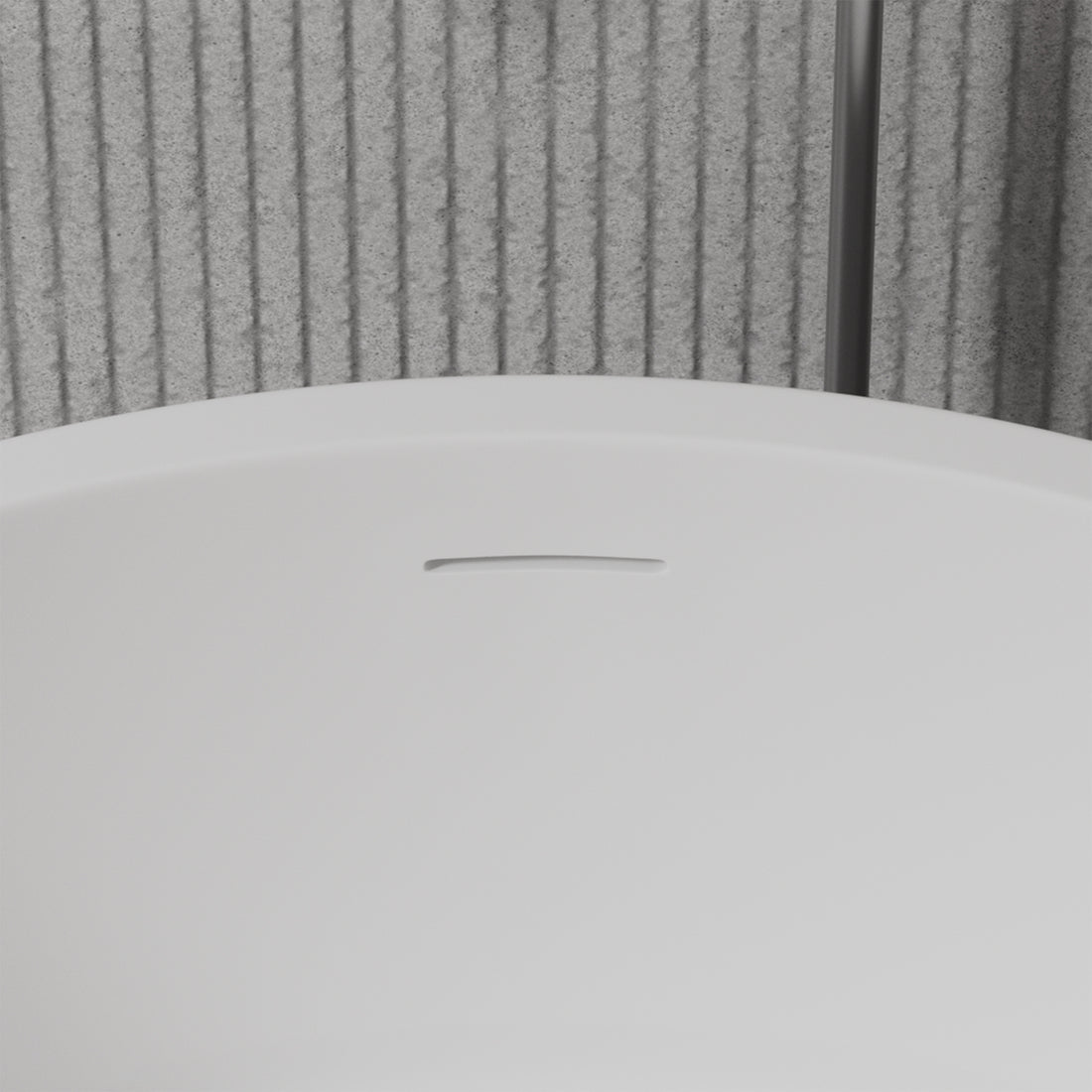 49Inch Round Solid Surface Bathtub White Solid Surface