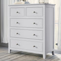 5 Drawers Solid Wood Chest In White Old Sku:Wf283150Aak White Solid Wood