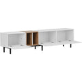 Modern Tv Stand For 80'' Tv With 3 Doors, Media Console Table, Entertainment Center With Large Storage Cabinet For Living Room, Bedroom White Mdf