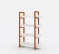 Multifuction Bookcase With Solid Wood Frame,Mix Color Plant Standing For Home Decro White Solid Wood Mdf