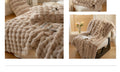 Large Cream Throw Blanket For Couch And For Bed,