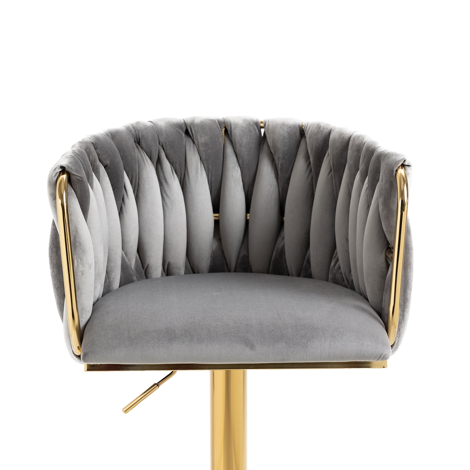 Coolmore Vintage Bar Stools With Back And Footrest Counter Height Dining Chairs 1 Pc Cnt Gray Velvet