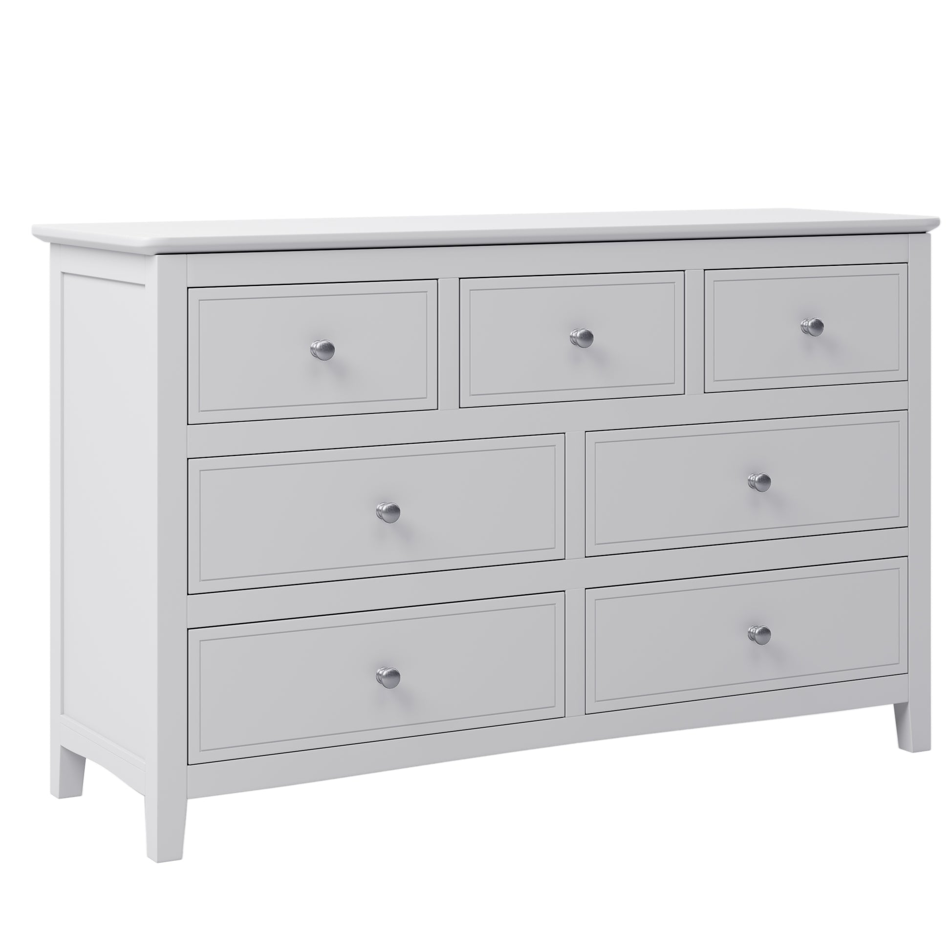 7 Drawers Solid Wood Dresser In White Old Sku:Wf283151Aak White Solid Wood