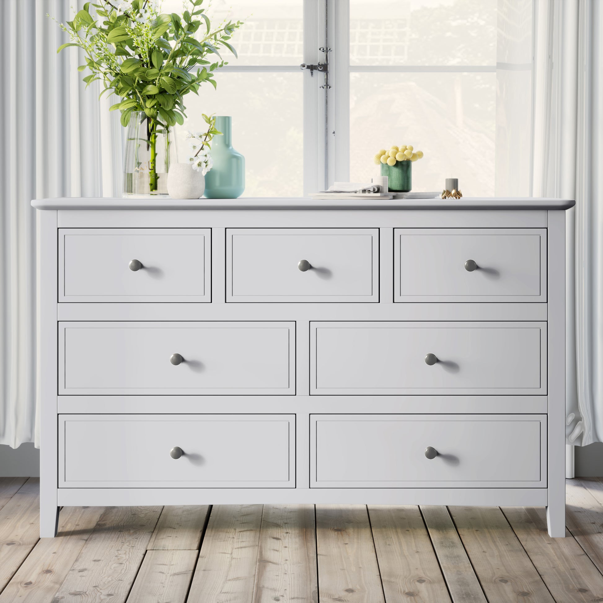 7 Drawers Solid Wood Dresser In White Old Sku:Wf283151Aak White Solid 7 Drawers Solid Wood Dresser In White Old Sku:Wf283151Aak White Solid