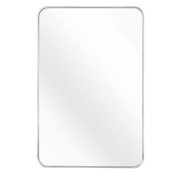 SIlver 30 "x40" Rectangular Bathroom Wall Mirror black-classic-modern-mdf+glass-aluminium