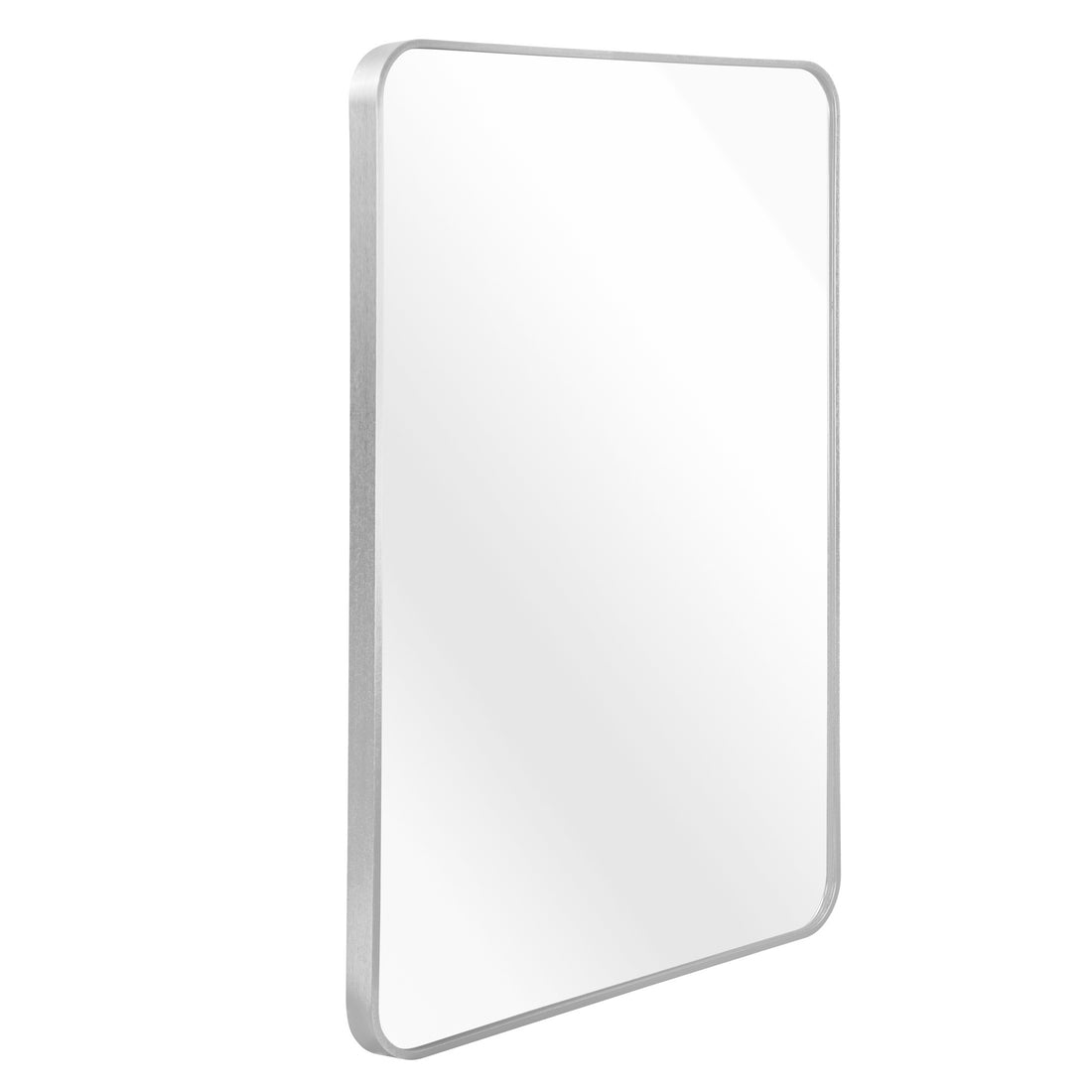 Silver 24 "X36" Rectangular Bathroom Wall Mirror Silver Classic,Modern Mdf Glass Aluminium