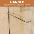 60 in. x 70 in. Traditional Sliding Shower Door in chrome-glass