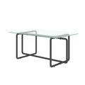 Modern Tempered Glass Tea Table Coffee Table, Table For Living Room,Transparent Transparent Tempered Glass
