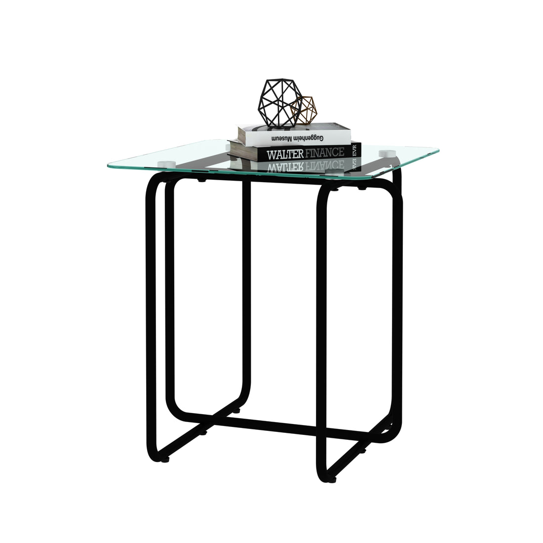 Modern Tempered Glass Coffee Table End Table Side Table For Living Room,Bedroom, Transparent Transparent Tempered Glass