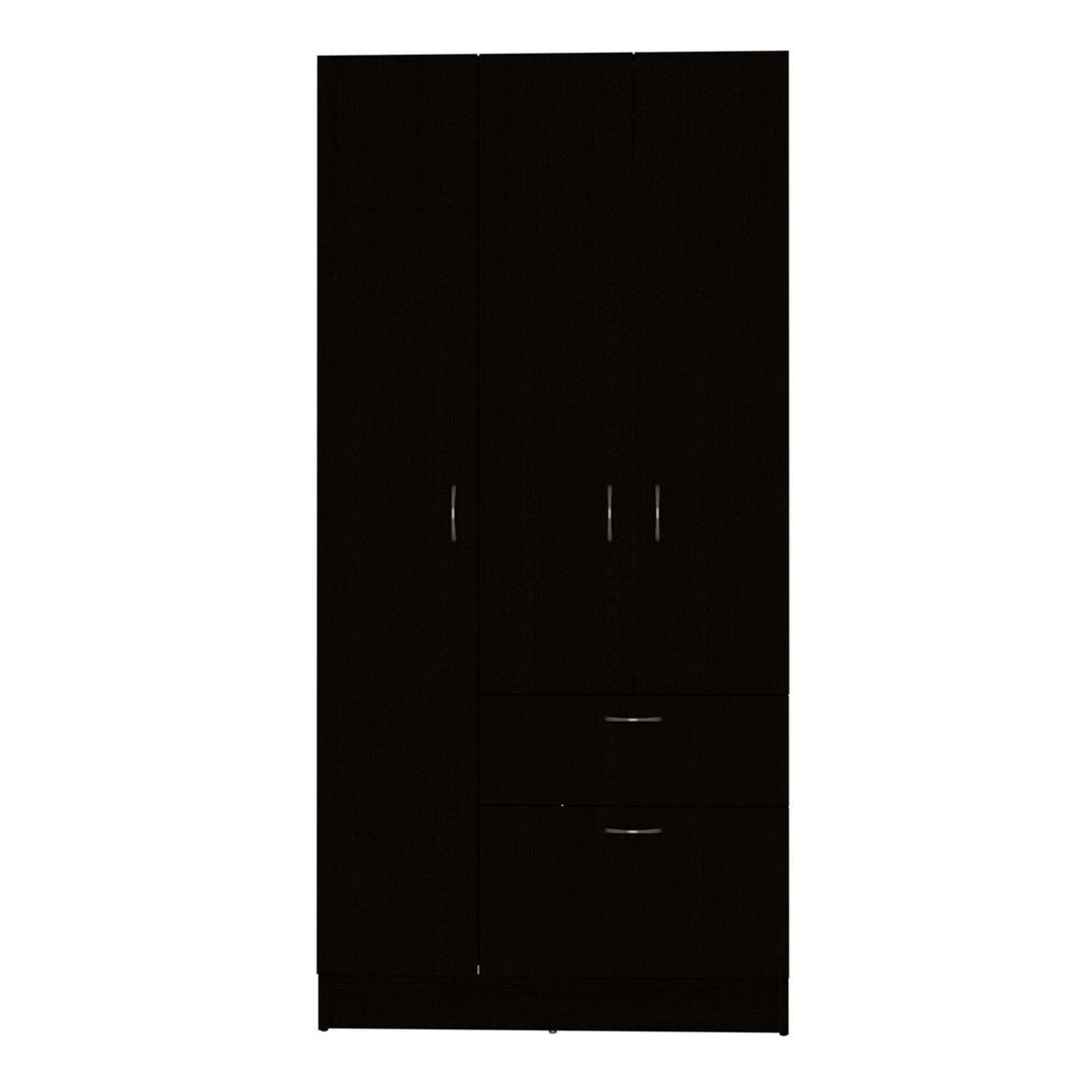 Primavera Armoire, Double Door Cabinets, One Drawer, Metal Rod, Five Shelves Black White Multicolor Particle Board Particle Board