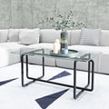 Modern Tempered Glass Tea Table Coffee Table, Table For Living Room,Transparent Transparent Tempered Glass