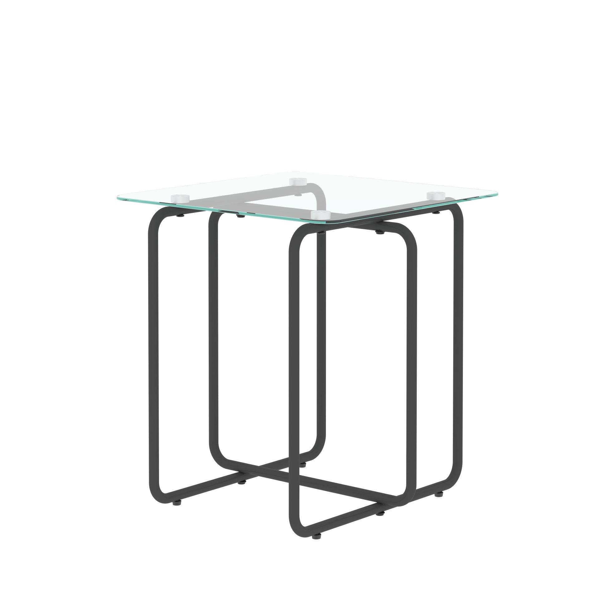 Modern Tempered Glass Coffee Table End Table Side Table For Living Room,Bedroom, Transparent Transparent Tempered Glass