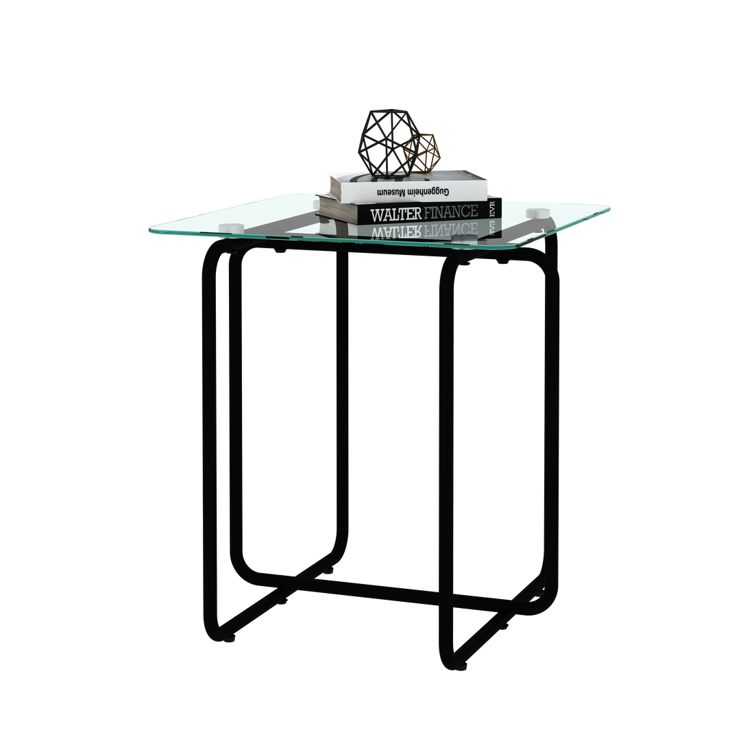 Modern Tempered Glass Coffee Table End Table Side Table For Living Room,Bedroom, Transparent Transparent Tempered Glass