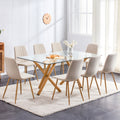 Large Modern Minimalist Rectangular Glass Dining Table For 6 8 With 0.39