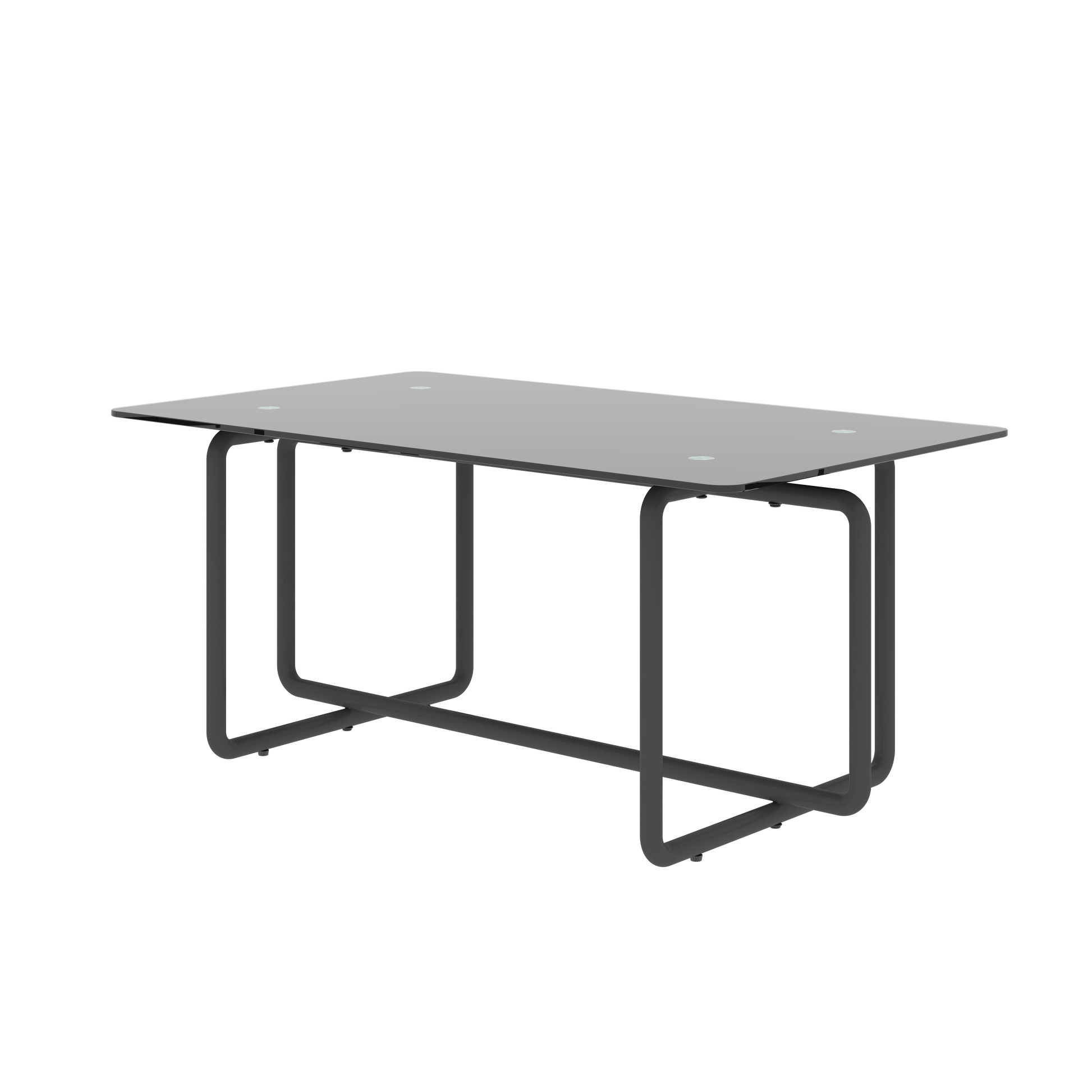 Modern Tempered Glass Tea Table Coffee Table, Table For Living Room,Black Black Tempered Glass
