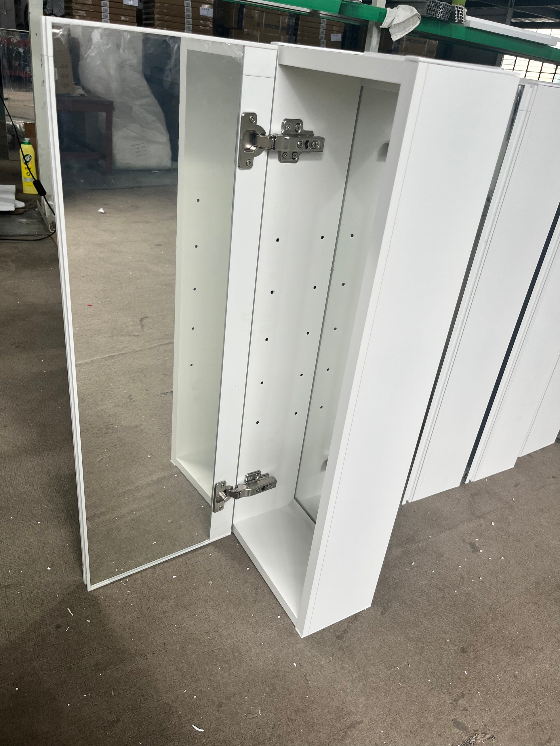30x10 inch White Medicine Cabinet With Storage white-modern-aluminium