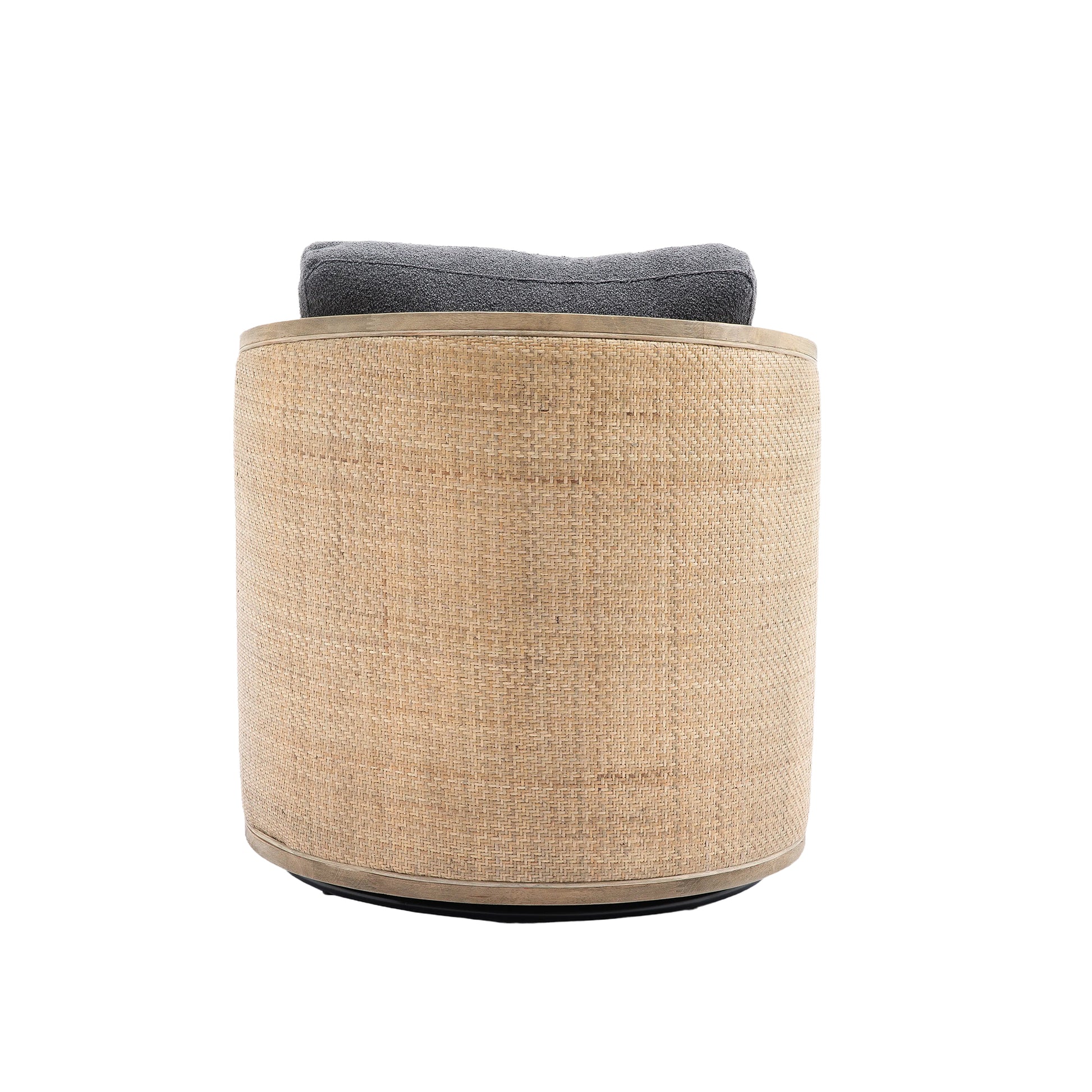 Coolmore Swivel Barrel Chair, Comfy Round Accent Sofa Chair For Living Room, 360 Degree Swivel Barrel Club Chair, Leisure Arm Chair For Nursery, Hotel, Bedroom, Office, Lounge Carbon Black Boucle Carbon Black Foam Boucle