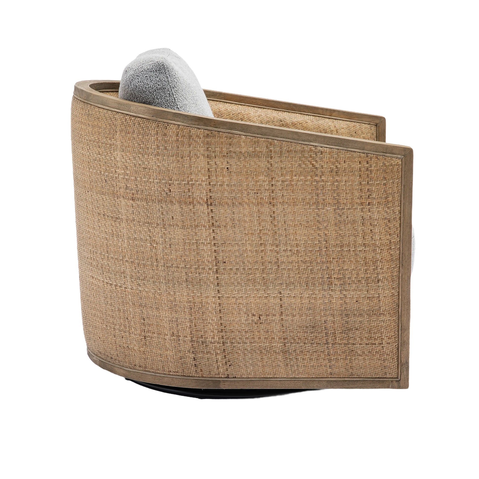 Coolmore Swivel Barrel Chair, Comfy Round Accent Sofa Chair For Living Room, 360 Degree Swivel Barrel Club Chair, Leisure Arm Chair For Nursery, Hotel, Bedroom, Office, Lounge Gray Boucle Gray Foam Boucle