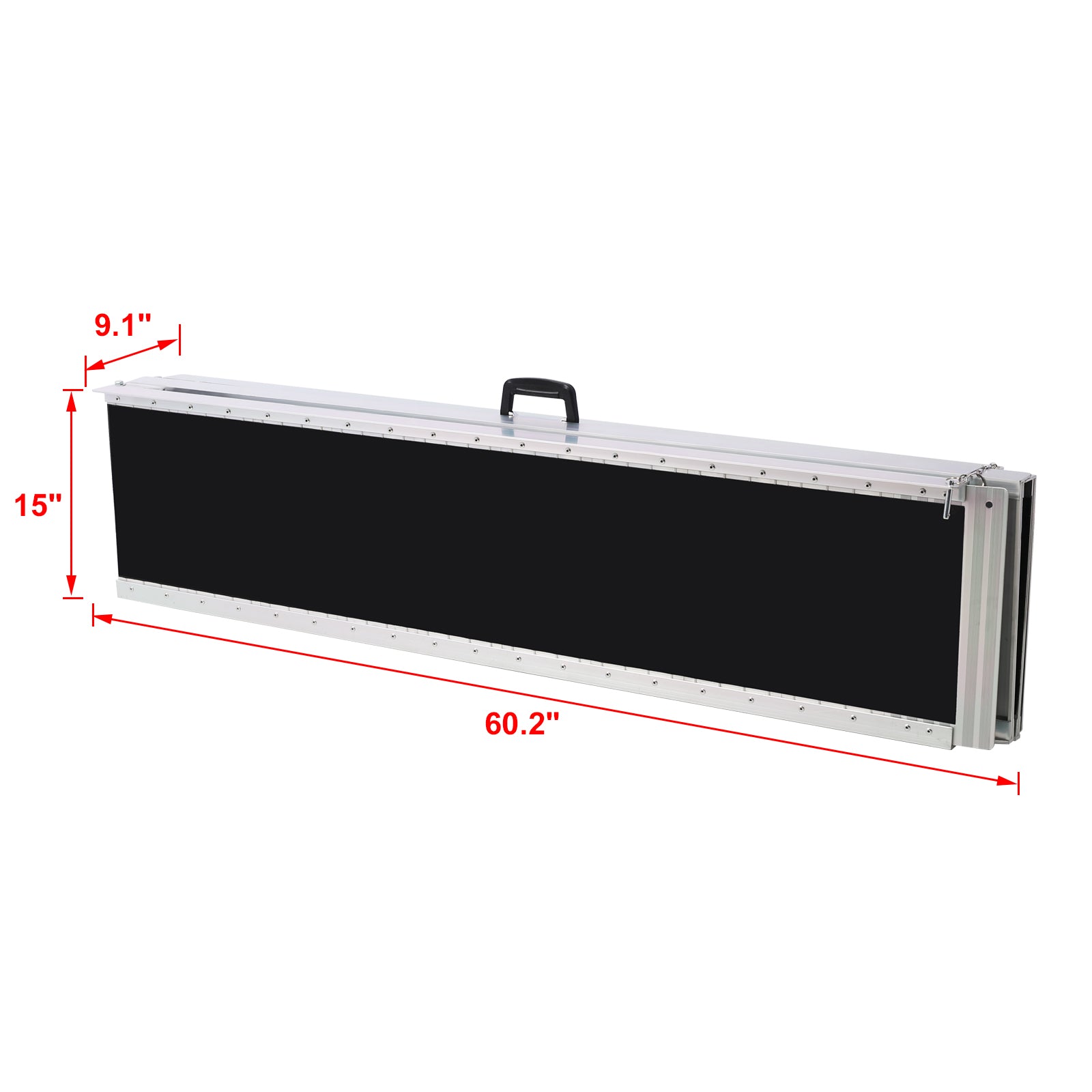 Wheel Chair Ramp 10Ft ,Aluminium Threhold Ramp,Portable And Foldable, 600 Pound Capacity, Non Skid Surface, Two Separate Pieces, For Home, Steps, Stairs, Doorways Silver Aluminium