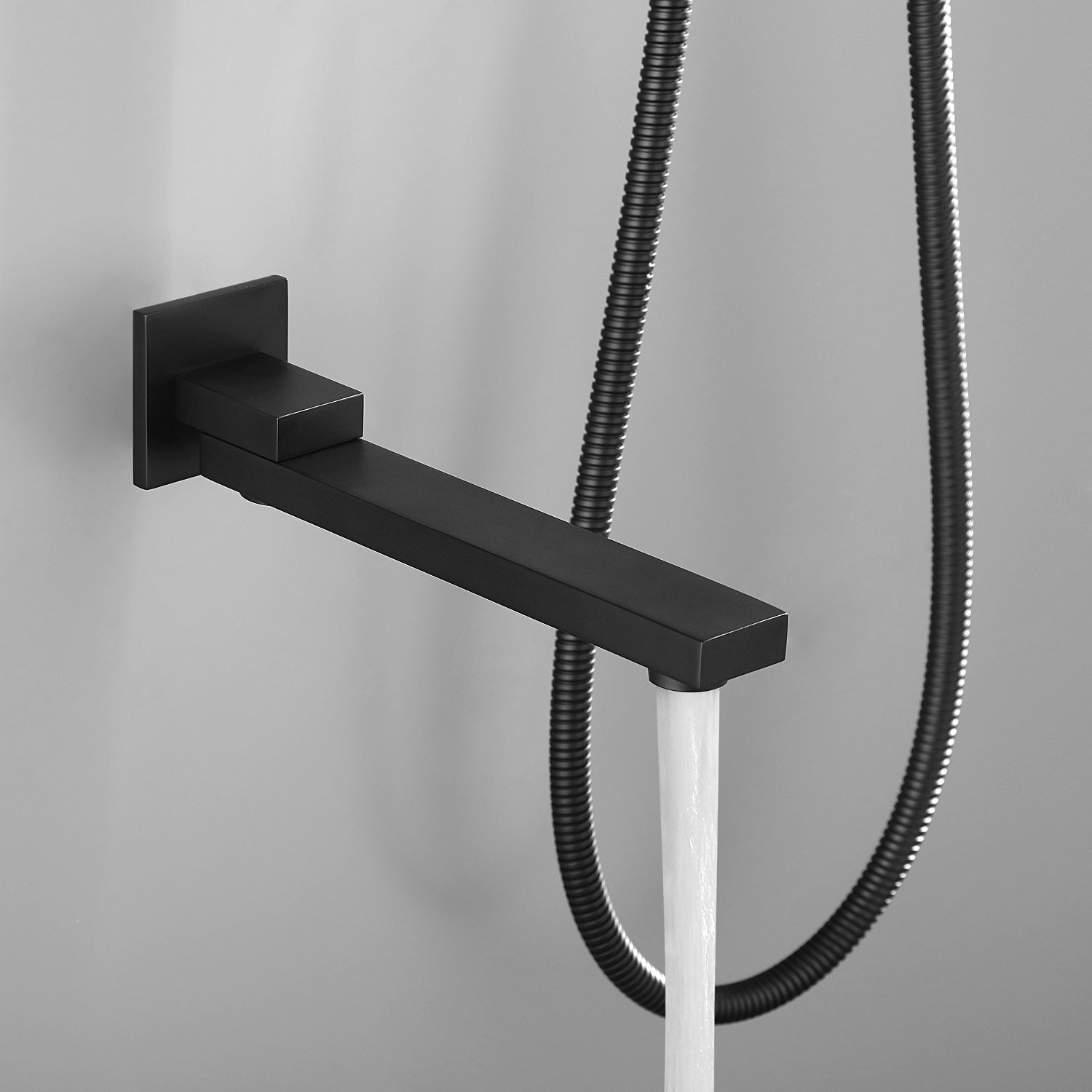 Shower System 10 Inch Square Bathroom Luxury Rain matte black-brass