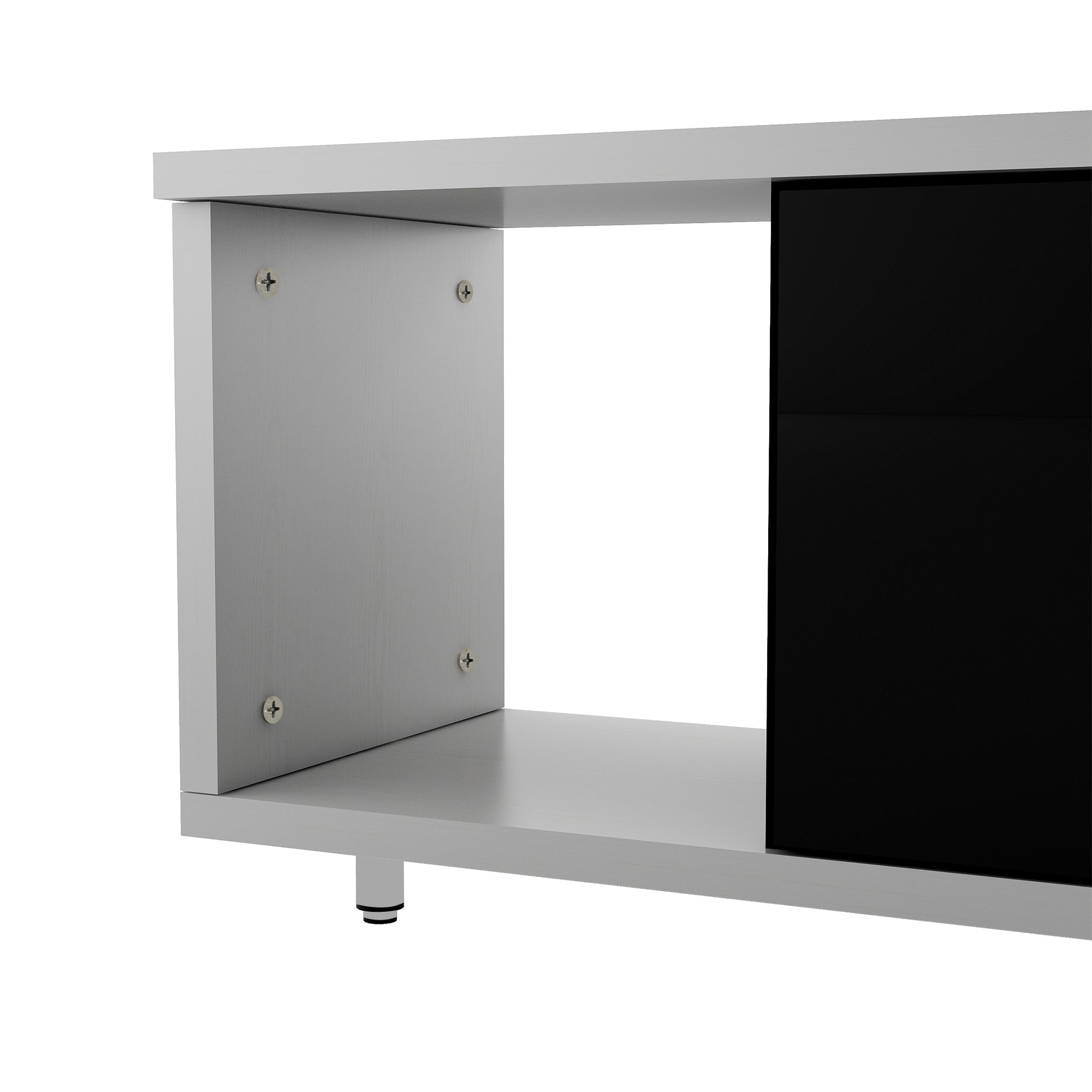 70.1'' 100'' Modern Stylish Tv Stand Tv Cabinet For 80 Inch Tv, White Black, Old Sku:Wf299723Aab Date Of Expected Arrival: 11.25 Black 80 89 Inches Particle Board