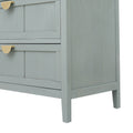 3 Drawer Cabinet, American Furniture,Suitable For Bedroom, Living Room, Study Light Gray Mdf