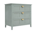 3 Drawer Cabinet, American Furniture,Suitable For Bedroom, Living Room, Study Light Gray Mdf