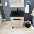 24 Inch Freestanding Bathroom Vanity with Black plain light