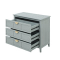 3 Drawer Cabinet, American Furniture,Suitable For Bedroom, Living Room, Study Light Gray Mdf