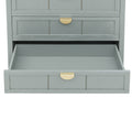 3 Drawer Cabinet, American Furniture,Suitable For Bedroom, Living Room, Study Light Gray Mdf