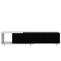 70.1'' 100'' Modern Stylish Tv Stand Tv Cabinet For 80 Inch Tv, White Black, Old Sku:Wf299723Aab Date Of Expected Arrival: 11.25 Black 80 89 Inches Particle Board