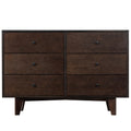 Solid Wood Spray Painted Drawer Dresser Bar,Buffet Tableware Cabinet Lockers Buffet Server Console Table Lockers, Retro Round Handle, Applicable To The Dining Room, Living Room,Kitchen Corridor Auburn 5 Or More Drawers Auburn Primary Living Space Solid