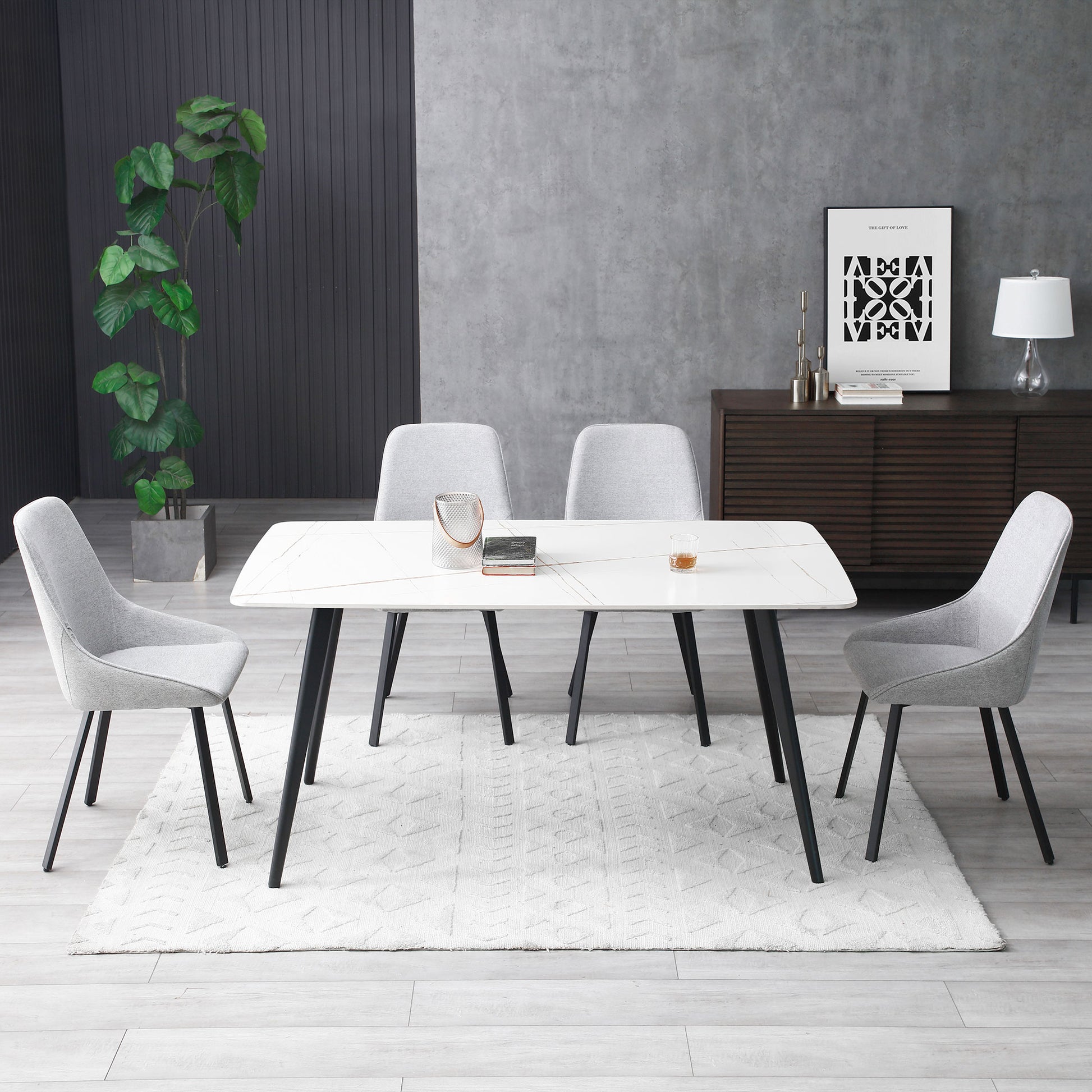 Combo Mid Century Sideboard Buffet Table Or Tv Stand With Storage For Living Room Kitchen Walnut Wood Stainless Steel