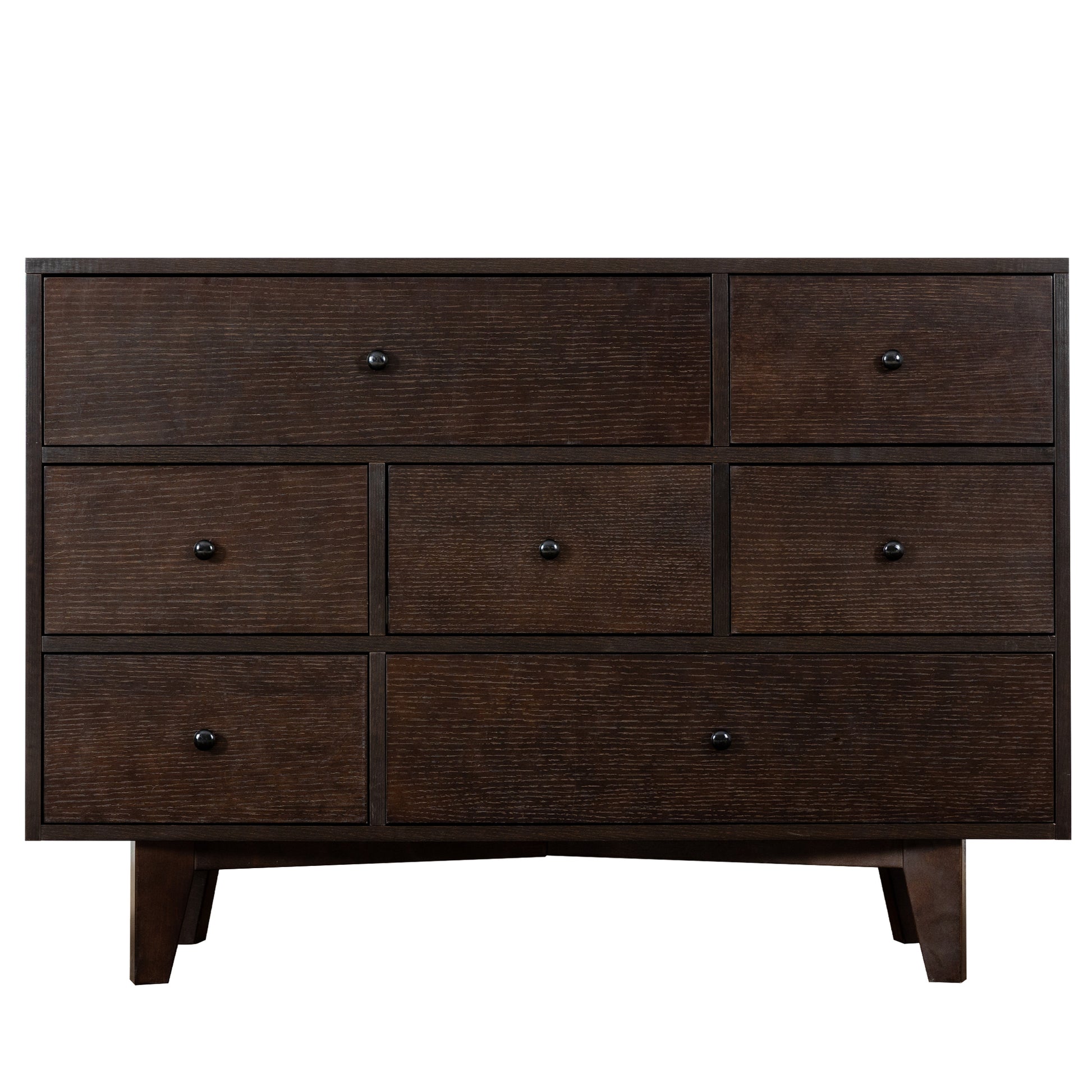 Solid Wood Spray Painted Drawer Dresser Bar,Buffet Tableware Cabinet Lockers Buffet Server Console Table Lockers, Retro Round Handle, Applicable To The Dining Room, Living Room,Kitchen Corridor Auburn 5 Or More Drawers Auburn Primary Living Space Classic