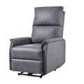 Electric Power Recliner Chair, Reclining Chair For Bedroom Living Room,Small Recliners Home Theater Seating, With Usb Ports,Recliner For Small Space,Dark Gray Light Brown Wood Primary Living Space Heavy Duty Rubberwood Dark Gray Polyester Power Push