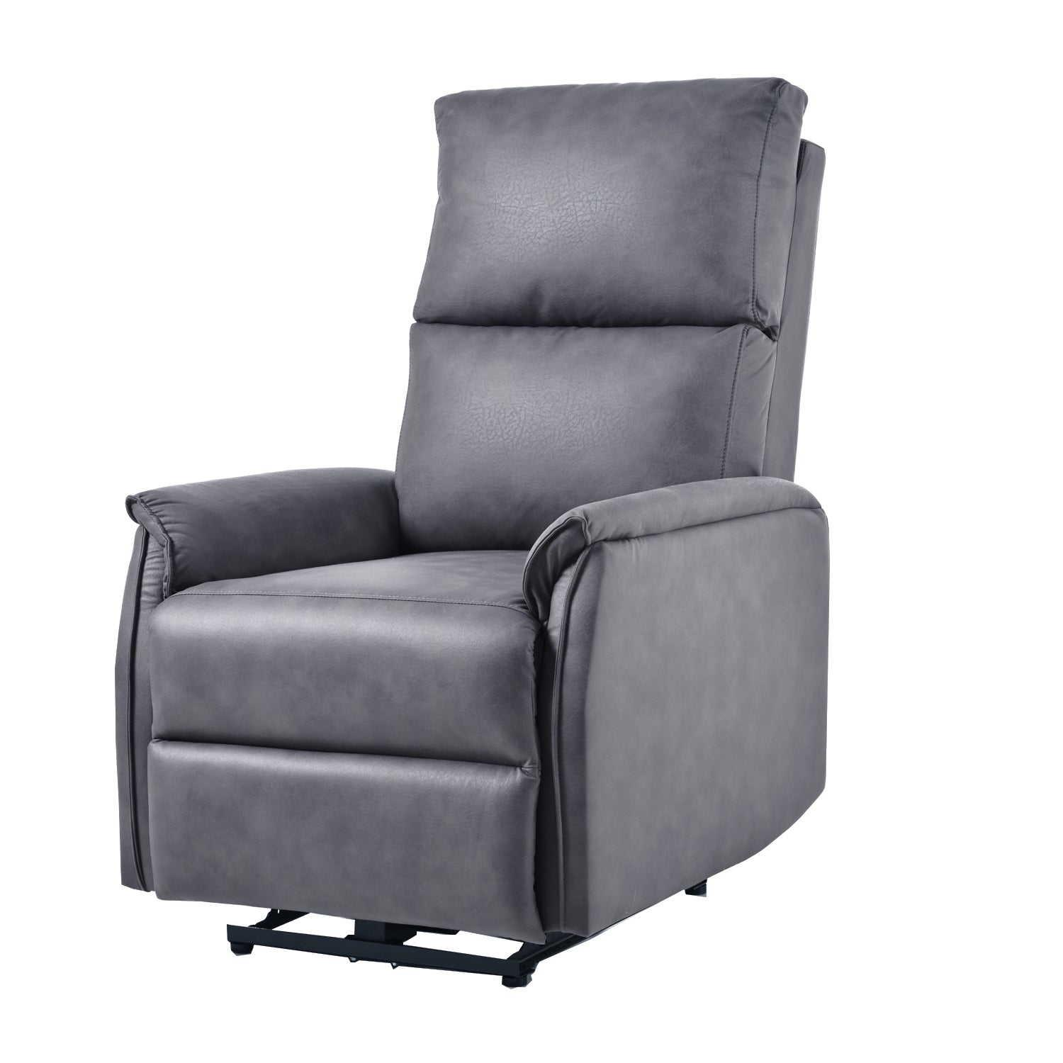 Electric Power Recliner Chair, Reclining Chair For Bedroom Living Room,Small Recliners Home Theater Seating, With Usb Ports,Recliner For Small Space,Dark Gray Light Brown Wood Primary Living Space Heavy Duty Rubberwood Dark Gray Polyester Power Push