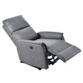 Electric Power Recliner Chair, Reclining Chair For Bedroom Living Room,Small Recliners Home Theater Seating, With Usb Ports,Recliner For Small Space,Dark Gray Light Brown Wood Primary Living Space Heavy Duty Rubberwood Dark Gray Polyester Power Push