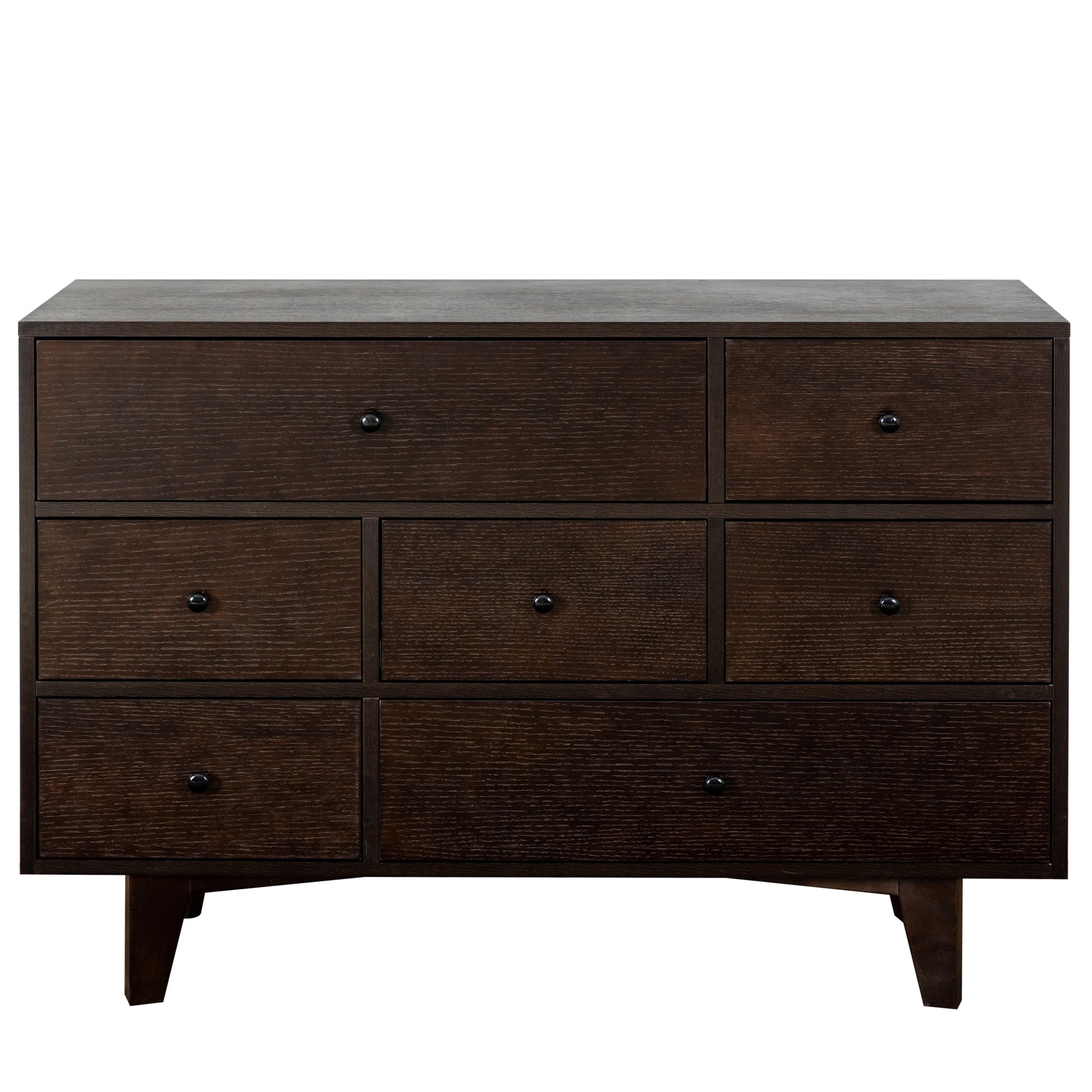 Solid Wood Spray Painted Drawer Dresser Bar,Buffet Tableware Cabinet Lockers Buffet Server Console Table Lockers, Retro Round Handle, Applicable To The Dining Room, Living Room,Kitchen Corridor Auburn 5 Or More Drawers Auburn Primary Living Space Classic