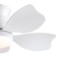 30 In Small Kid'S Ceiling Fan Lighting With Remote Control For Small Children Room White Abs