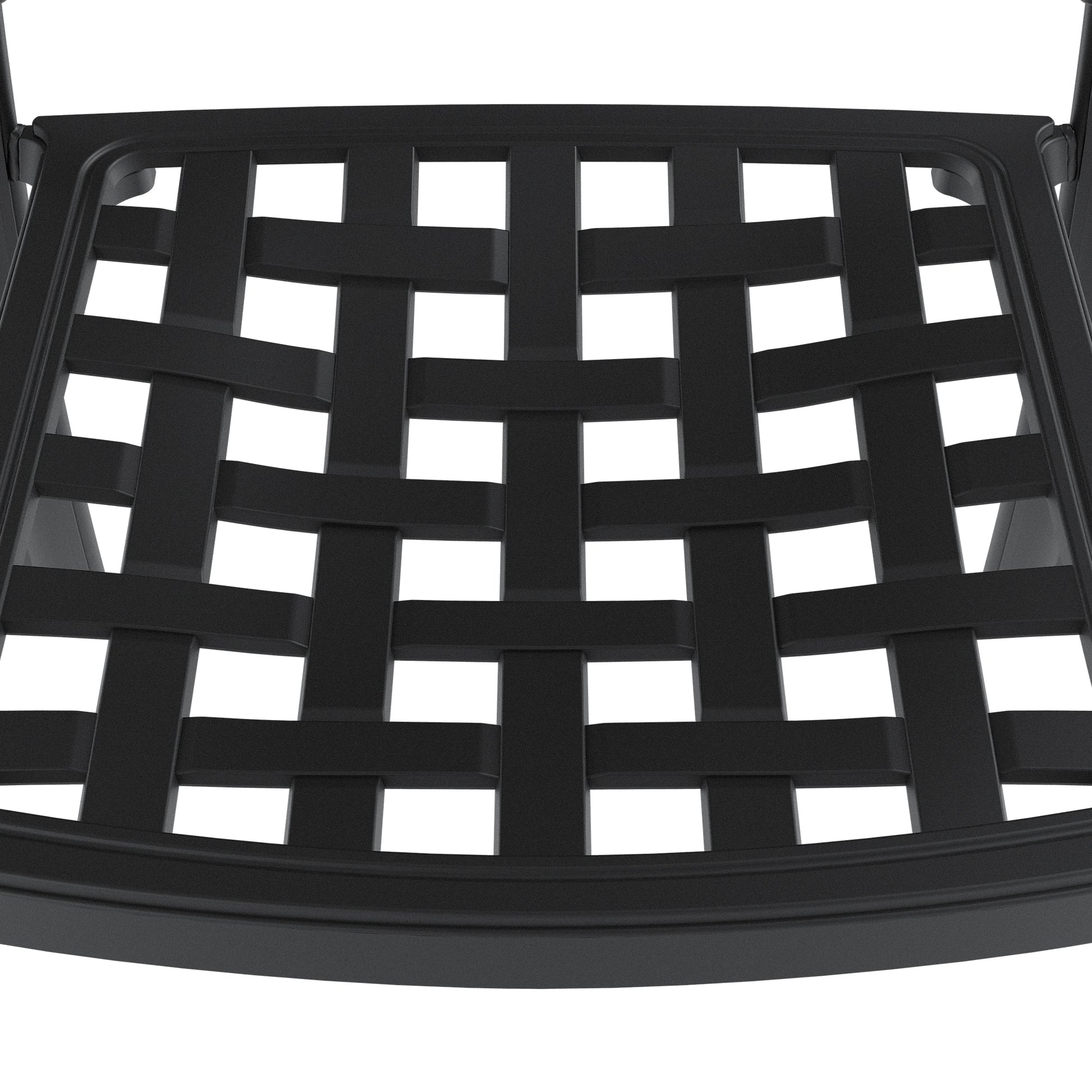 Cushions In Random Colors 7 Piece Set Of Cast Aluminum Patio Furniture With Cushions Yes Black Seats 6 Rust Resistant Frame Water Resistant Cushion Garden & Outdoor Aluminium