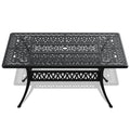 Cushions In Random Colors 7 Piece Set Of Cast Aluminum Patio Furniture With Cushions Yes Complete Patio Set Black Seats 6 Rust Resistant Frame Water Resistant Cushion Garden & Outdoor Complete Patio Sets Aluminium