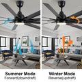 84 In Super Large Black Ceiling Fan With Remote Control Black Aluminium