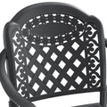 Cushions In Random Colors 5 Piece Set Of Cast Aluminum Patio Furniture With Cushions Yes Dining Set Black Seats 4 Rust Resistant Frame Water Resistant Cushion Garden & Outdoor Complete Patio Sets Aluminium