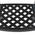 Cushions In Random Colors 3 Piece Set Of Cast Aluminum Patio Furniture With Cushions Yes Dining Set Black Seats 2 Rust Resistant Frame Water Resistant Cushion Garden & Outdoor Aluminium