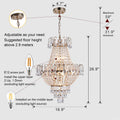 Same As W1340102270 L5003 Gold Crystal Chandeliers,Large Contemporary Luxury Ceiling Lighting For Living Room Dining Room Bedroom Hallway Gold Crystal Iron