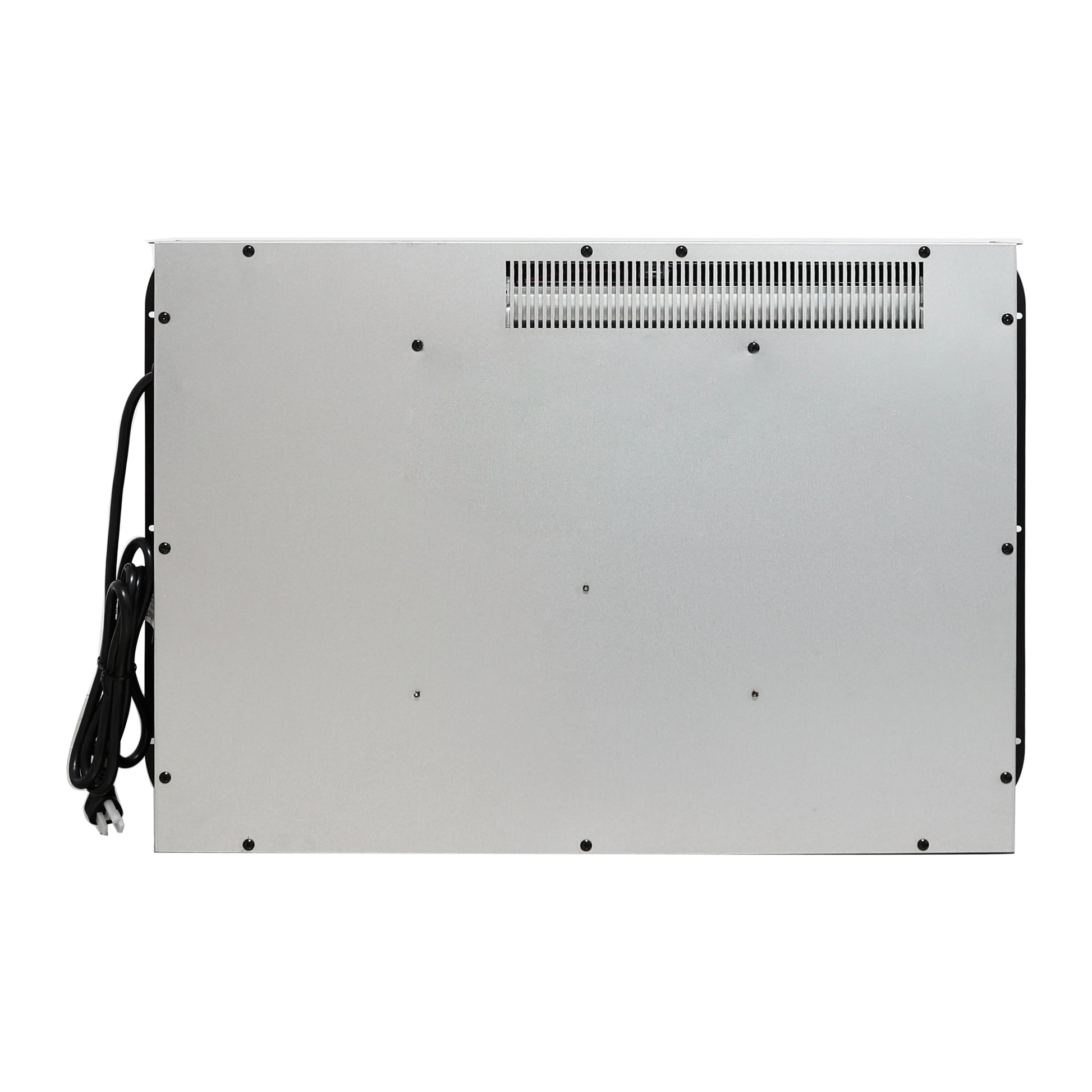 26 Inch Electric Fireplace Insert, Ultra Thin Heater With Log Set & Realistic Flame, Remote Control With Timer, Overheating Protection Antique Black Tempered Glass Sheet Metal Plastic